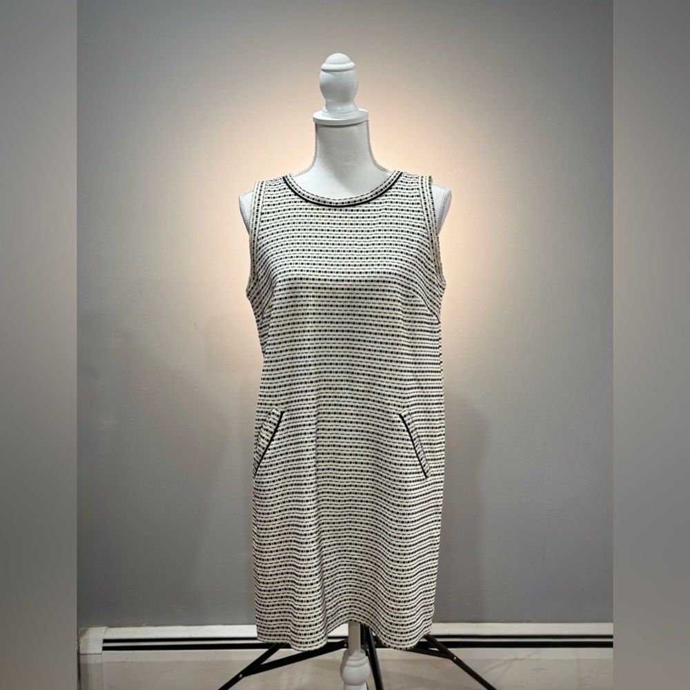 Sale! B/W Loft Dotted Sleeveless Sheath Dress Size S EUC